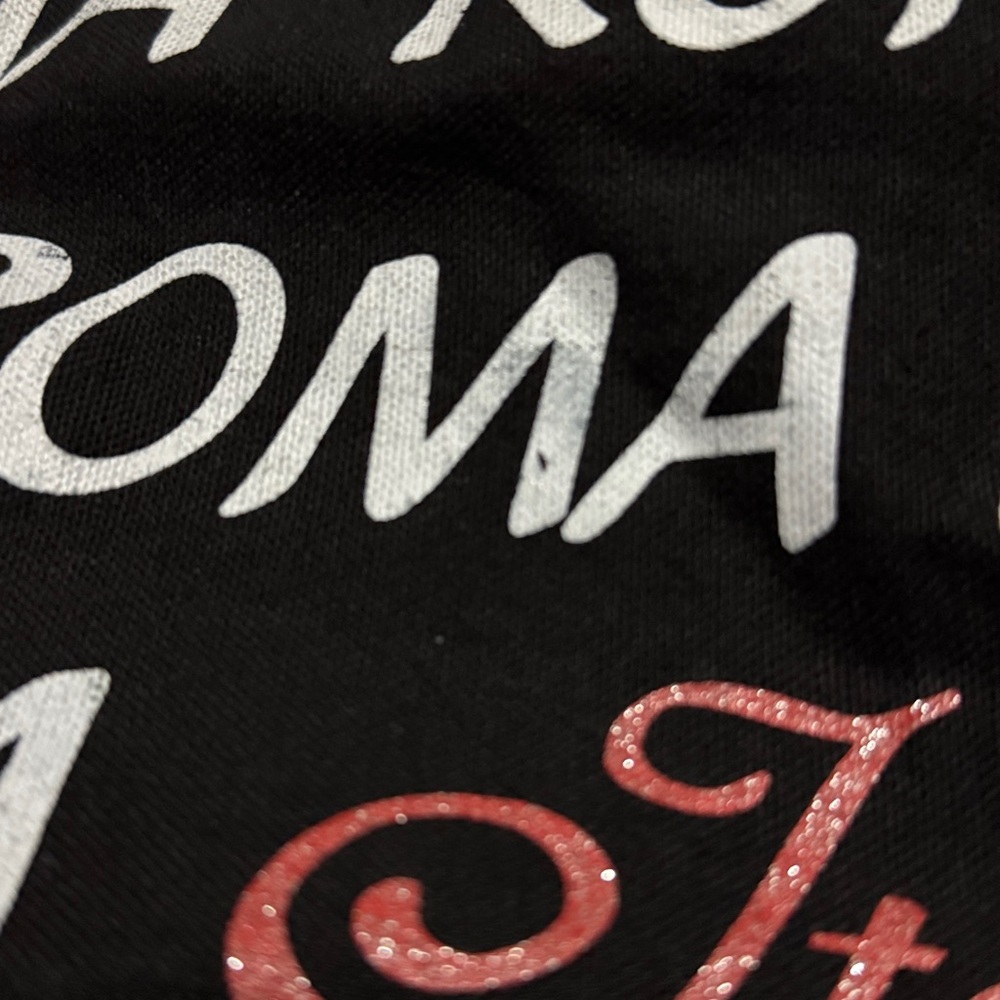 Roma Italia Souvenir Cotton Tote Bag-Zip Top-Black/White/Red - Picture 14 of 16